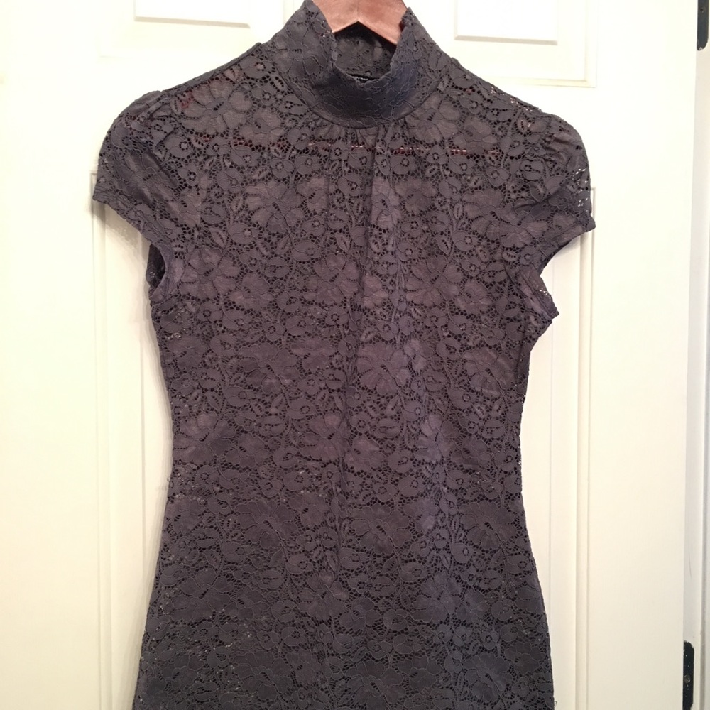 Gray all lace Express top